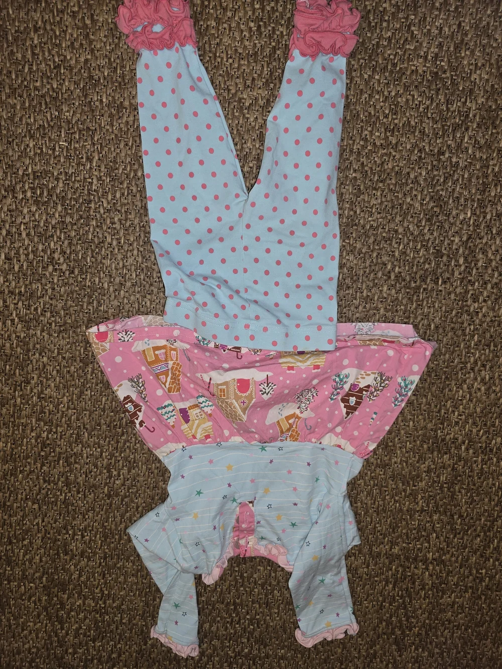 Matilda Jane Gingerbread House Polka Dot Two-Piece Set with Ruffle Trim